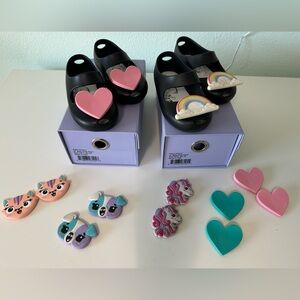 Baubles + Soles black shoe set